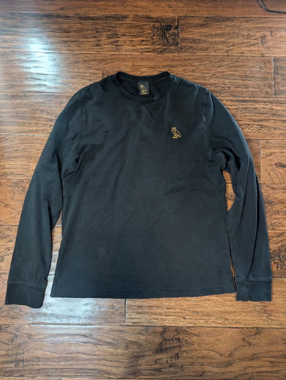 Octobers Very Own OVO Women's Black Long Sleeve Shirt with Logo Size Medium